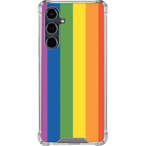 Vertical Rainbow Flag Galaxy S23 FE Clear Case