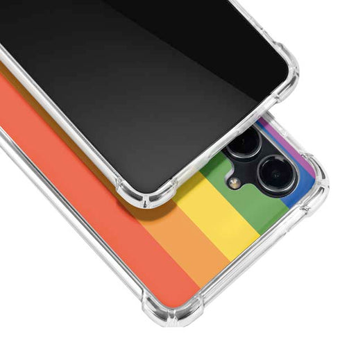 Vertical Rainbow Flag Galaxy S23 FE Clear Case