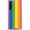 Vertical Rainbow Flag Galaxy S23 Plus Clear Case