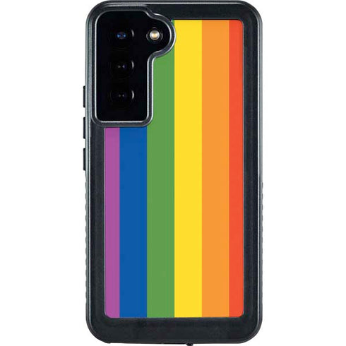 Vertical Rainbow Flag Galaxy S23 Plus Waterproof Case