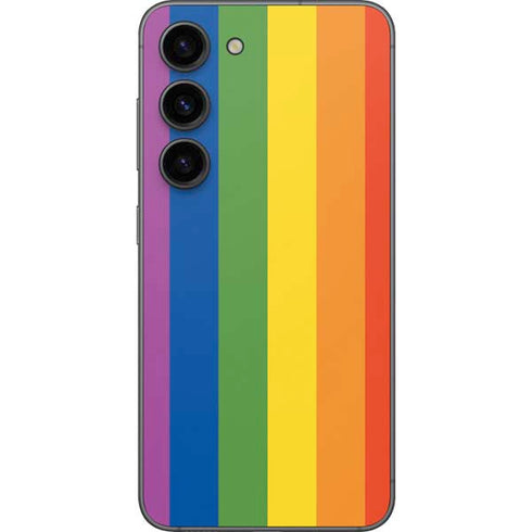 Vertical Rainbow Flag Galaxy S23 Skin