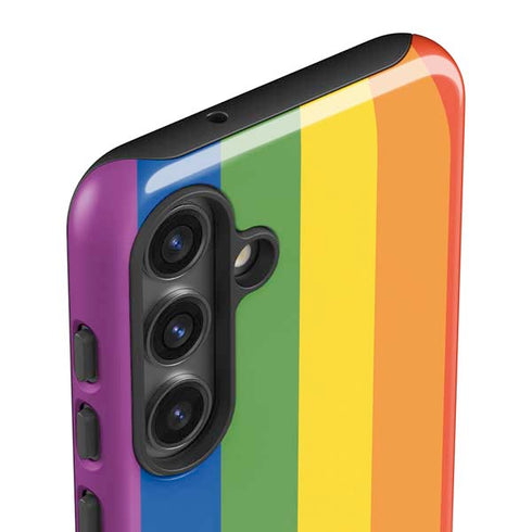Vertical Rainbow Flag Galaxy S24 Plus Impact Case