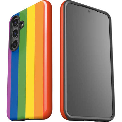 Vertical Rainbow Flag Galaxy S24 Plus Impact Case