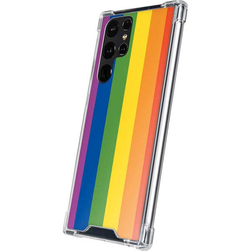 Vertical Rainbow Flag Galaxy S24 Ultra Clear Case