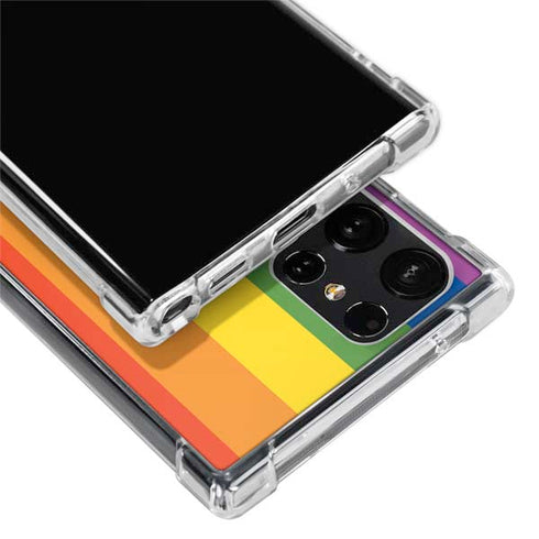 Vertical Rainbow Flag Galaxy S24 Ultra Clear Case
