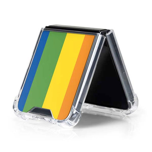 Vertical Rainbow Flag Galaxy Z Flip5 5G Clear Case