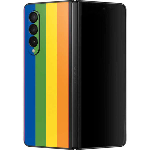 Vertical Rainbow Flag Galaxy Z Fold3 5G Skin