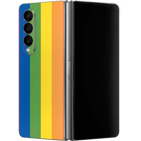 Vertical Rainbow Flag Galaxy Z Fold4 5G Skin