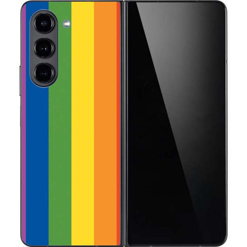 Vertical Rainbow Flag Galaxy Z Fold5 5G Skin