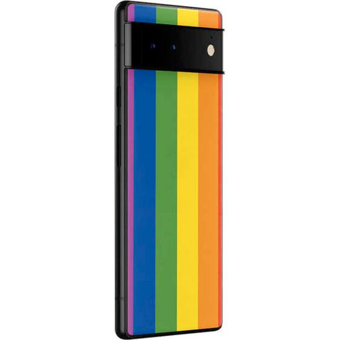 Vertical Rainbow Flag Google Pixel 6 Skin