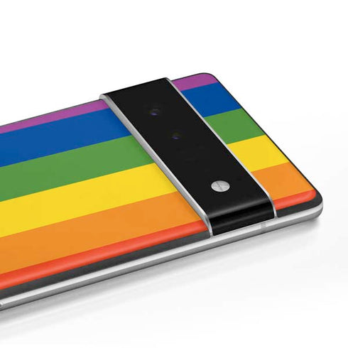 Vertical Rainbow Flag Google Pixel 6 Skin