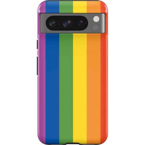 Vertical Rainbow Flag Google Pixel 8 Pro Impact Case