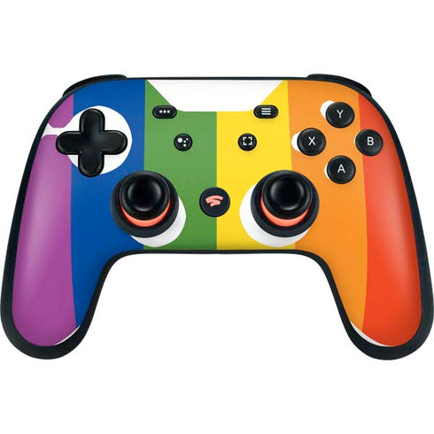 Vertical Rainbow Flag Google Stadia Controller Skin
