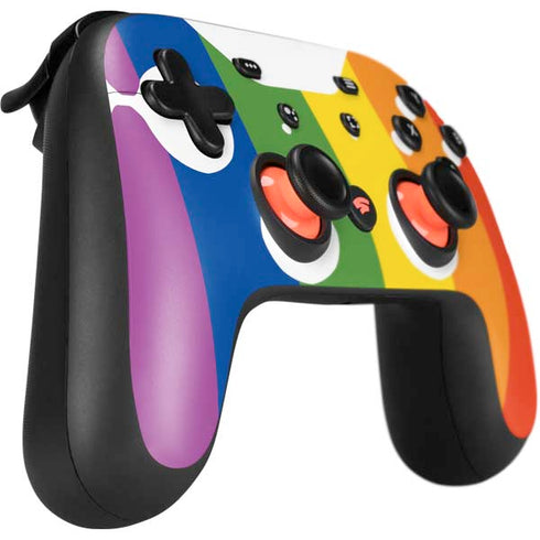 Vertical Rainbow Flag Google Stadia Controller Skin