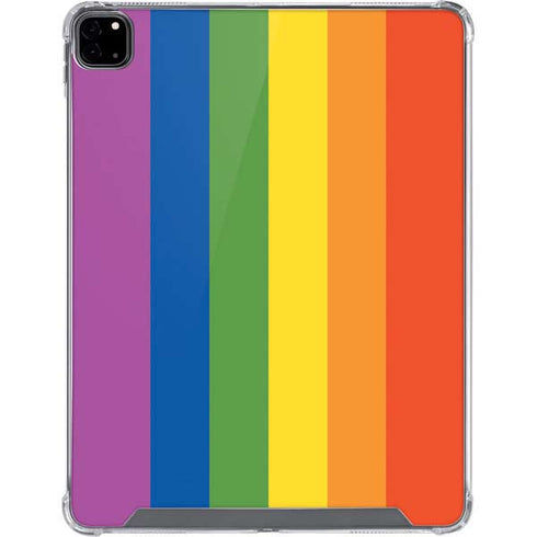 Vertical Rainbow Flag iPad Pro 12.9in (2020) Clear Case