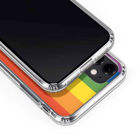 Vertical Rainbow Flag iPhone 11 Clear Case