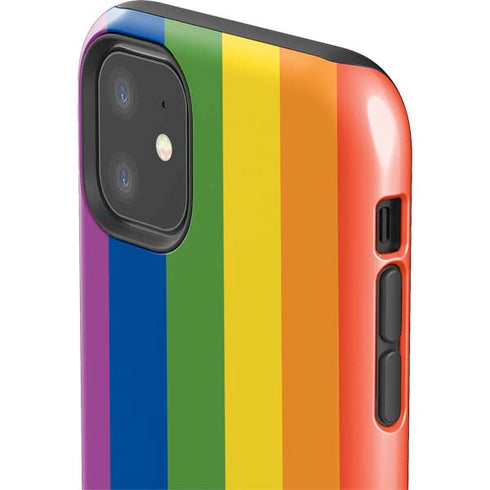 Vertical Rainbow Flag iPhone 11 Impact Case