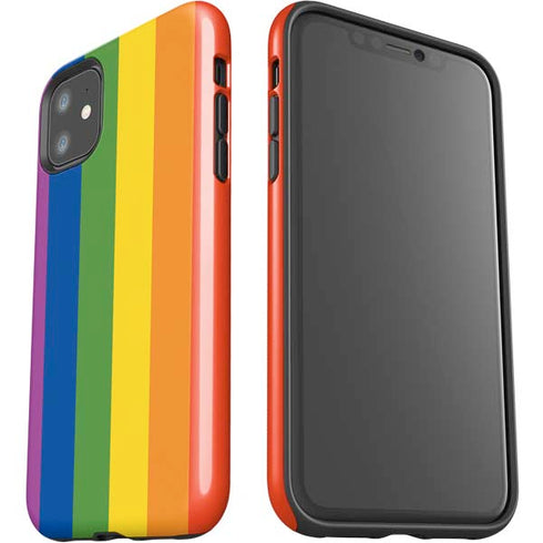 Vertical Rainbow Flag iPhone 11 Impact Case