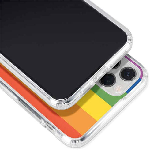 Vertical Rainbow Flag iPhone 11 Pro Clear Case