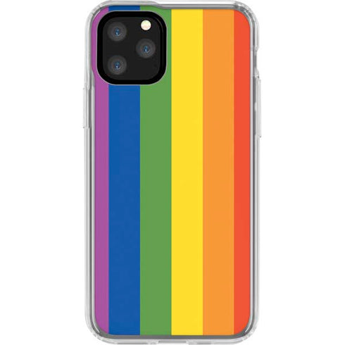 Vertical Rainbow Flag iPhone 11 Pro Clear Case