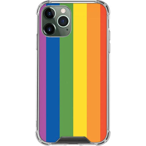 Vertical Rainbow Flag iPhone 11 Pro Max Clear Case