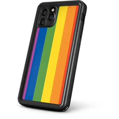 Vertical Rainbow Flag iPhone 11 Pro Max Waterproof Case