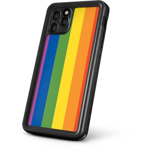 Vertical Rainbow Flag iPhone 11 Pro Waterproof Case