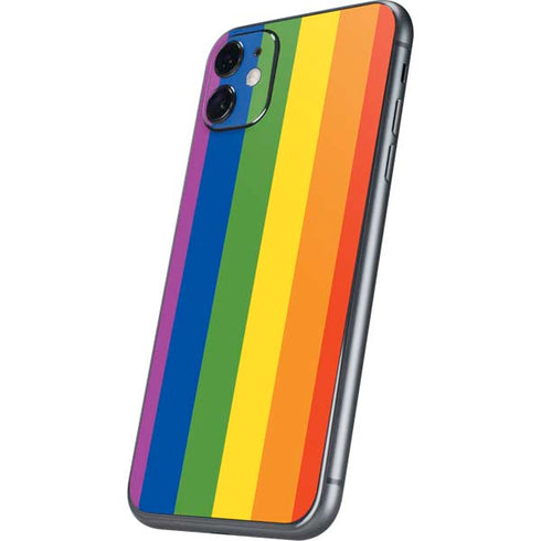 Vertical Rainbow Flag iPhone 11 Skin