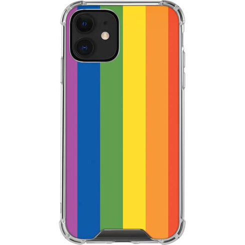 Vertical Rainbow Flag iPhone 12 Clear Case
