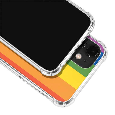 Vertical Rainbow Flag iPhone 12 Clear Case