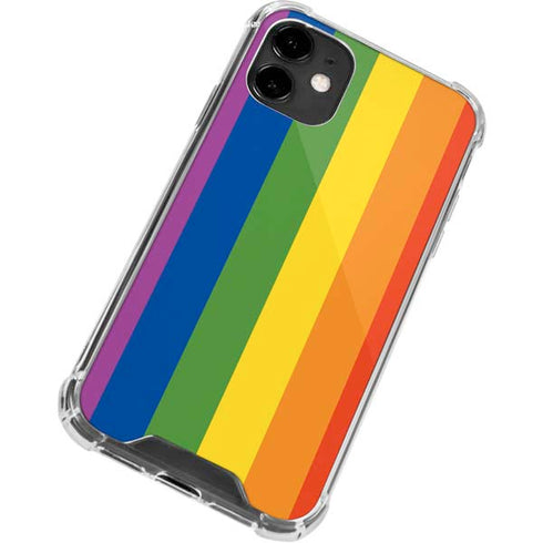 Vertical Rainbow Flag iPhone 12 Clear Case
