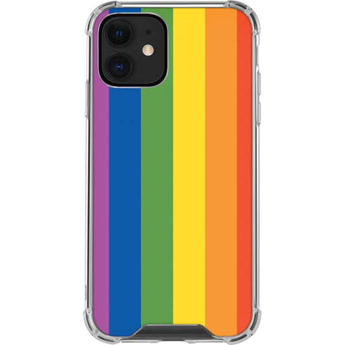 Vertical Rainbow Flag iPhone 12 Mini Clear Case