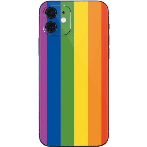 Vertical Rainbow Flag iPhone 12 Mini Skin