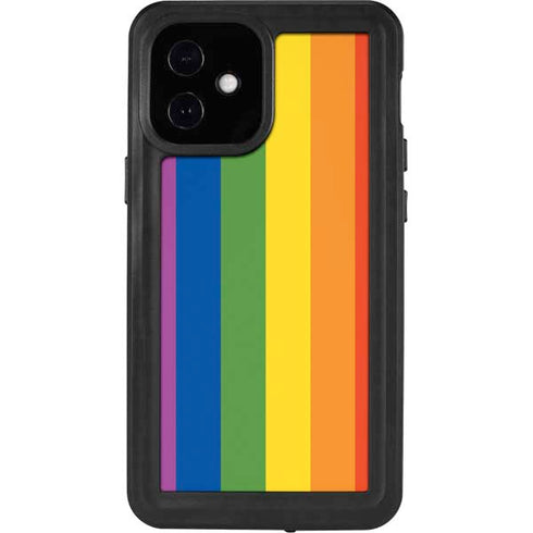 Vertical Rainbow Flag iPhone 12 Mini Waterproof Case