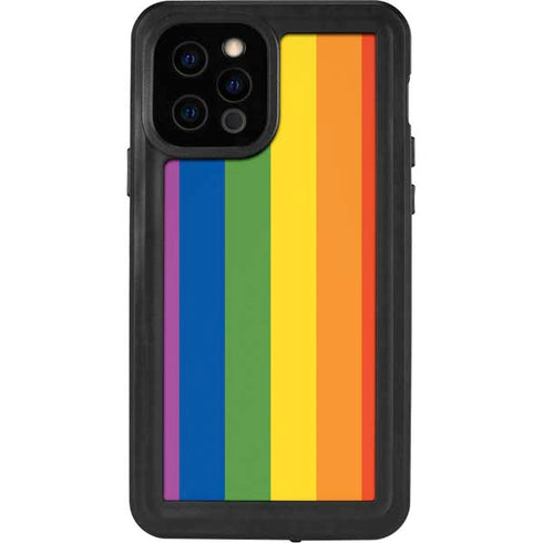 Vertical Rainbow Flag iPhone 12 Pro Waterproof Case