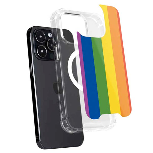 Vertical Rainbow Flag iPhone 13 Pro Max MagSafe Case