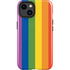 Vertical Rainbow Flag iPhone 15 Plus Impact Case