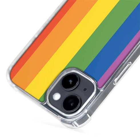 Vertical Rainbow Flag iPhone 15 Plus MagSafe Case