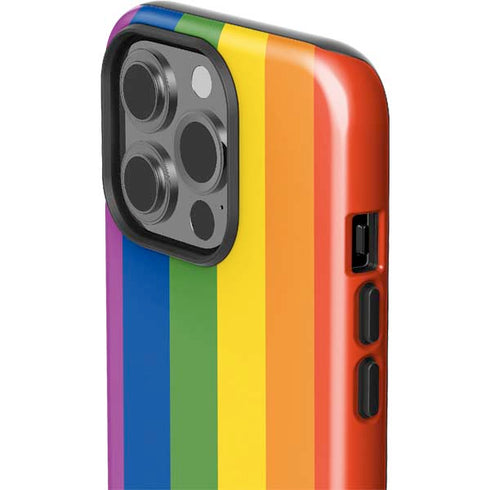 Vertical Rainbow Flag iPhone 14 Pro Impact Case