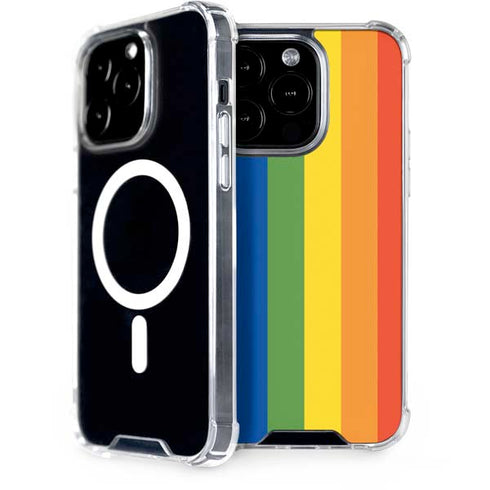 Vertical Rainbow Flag iPhone 15 Pro MagSafe Case