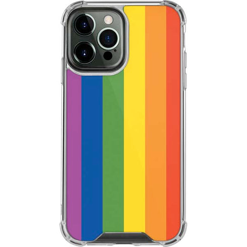 Vertical Rainbow Flag iPhone 15 Pro Max Clear Case