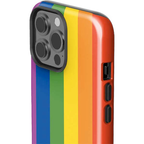 Vertical Rainbow Flag iPhone 15 Pro Max Impact Case