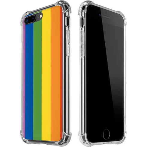 Vertical Rainbow Flag iPhone 7/8 Plus Clear Case