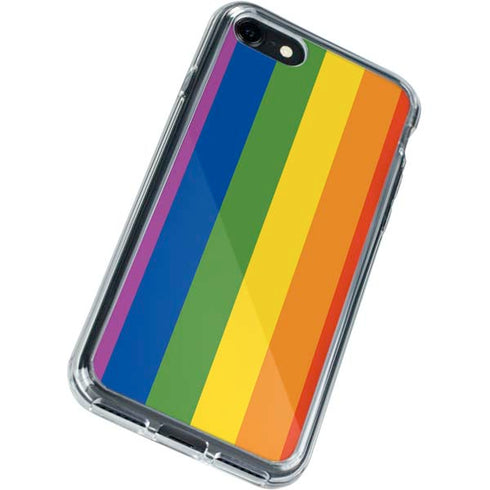 Vertical Rainbow Flag iPhone SE (2nd & 3rd Gen) Clear Case