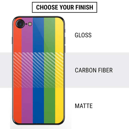 Vertical Rainbow Flag iPhone SE (2nd & 3rd Gen) Skin
