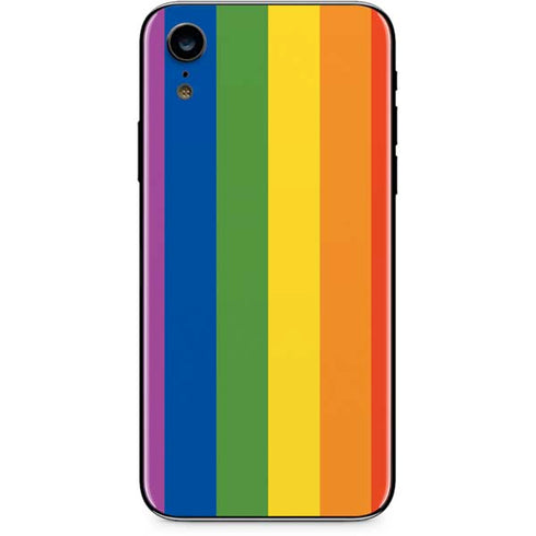 Vertical Rainbow Flag iPhone XR Skin