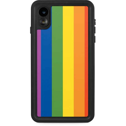 Vertical Rainbow Flag iPhone XR Waterproof Case