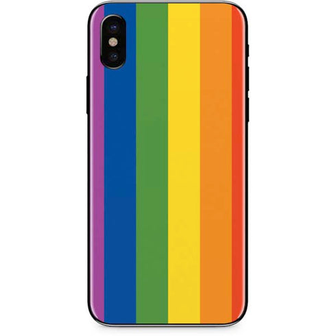 Vertical Rainbow Flag iPhone XS Skin