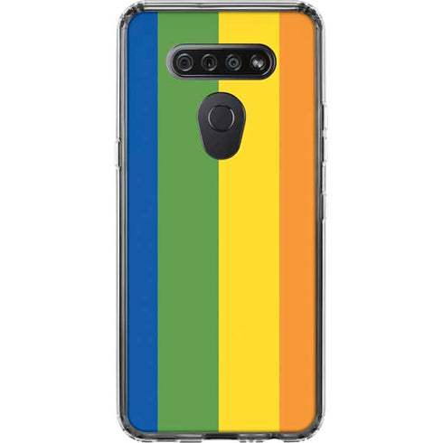 Vertical Rainbow Flag LG K51/Q51 Clear Case