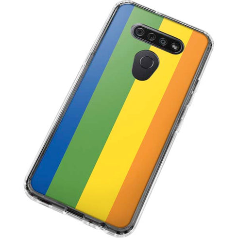 Vertical Rainbow Flag LG K51/Q51 Clear Case